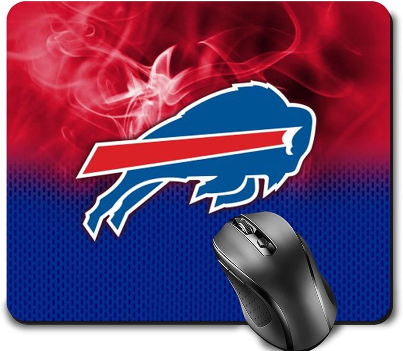 ZYJTEK Gaming Mouse Pad for Football Sports Fans, Non-Slip Rubber Base Blue Red Design Square Mousepad for Computers Laptop Desk Mat - Image 2